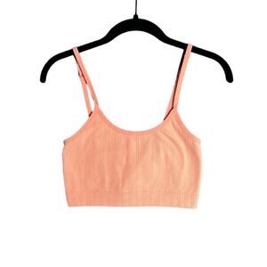 PINK Victoria’s Secret Pink Ribbed Wireless Bralette Size Medium